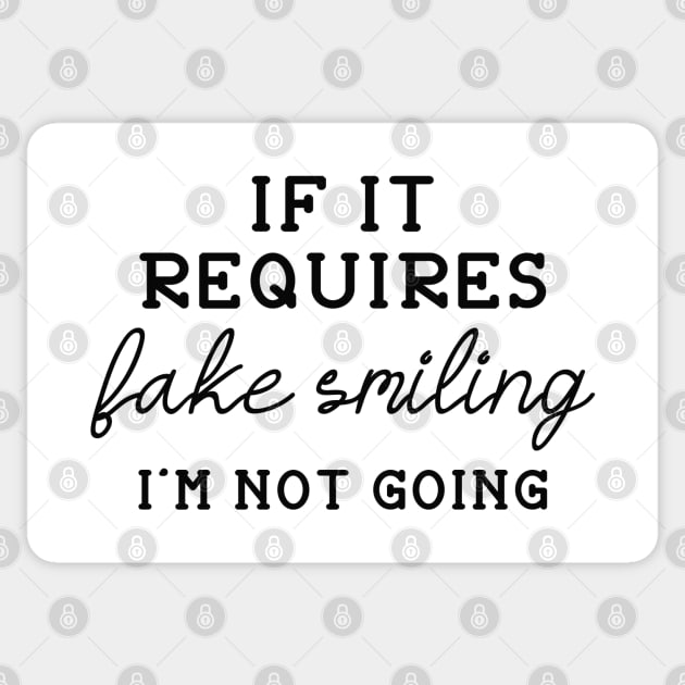 Fake Smiling Sticker by LuckyFoxDesigns